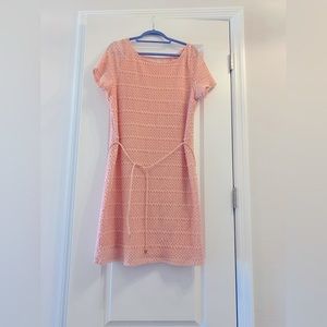 Blush Pink Crochet Lace Dress
